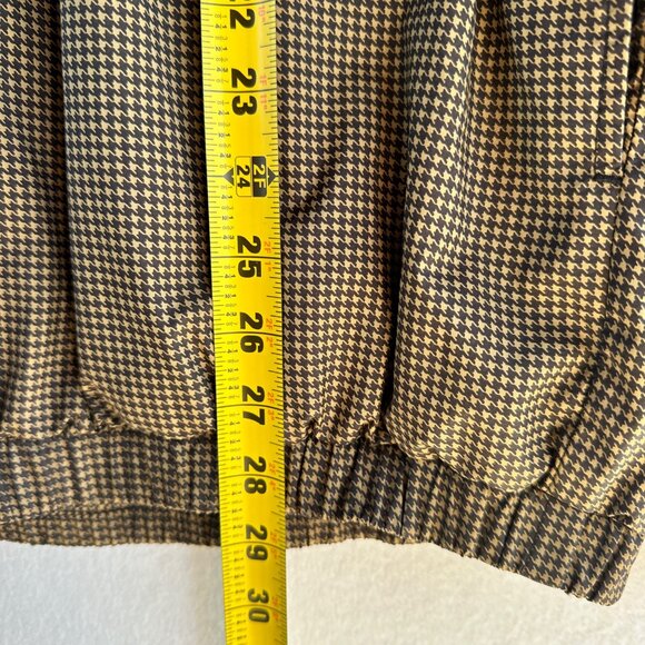 DryJoys by FootJoy Windbreaker Mens Large Brown Houndstooth Pullover Golf Jacket - Picture 6 of 12